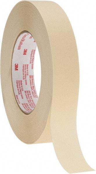 3M - 1" Wide x 60 Yd Long Tan Paper Masking Tape - Series 2380, 7.2 mil Thick, 28 In/Lb Tensile Strength - A1 Tooling