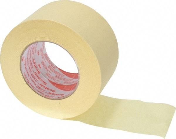 3M - 3" Wide x 60 Yd Long Tan Paper Masking Tape - Series 2380, 7.2 mil Thick, 28 In/Lb Tensile Strength - A1 Tooling