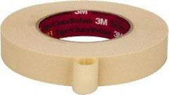 3M - 1" Wide x 60 Yd Long Tan Paper Masking Tape - Series 2393, 7.6 mil Thick, 28 In/Lb Tensile Strength - A1 Tooling