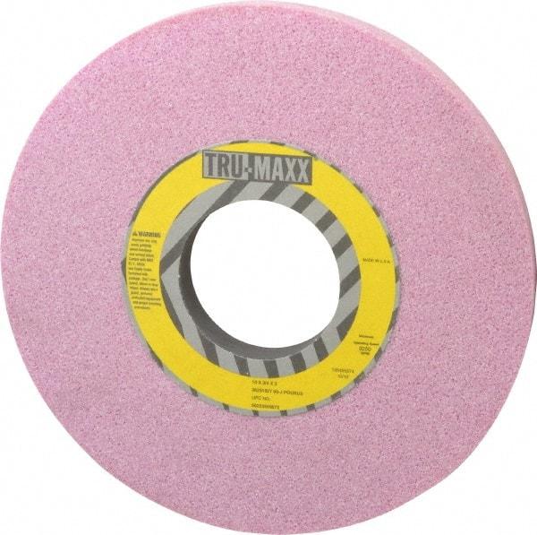 Tru-Maxx - 10" Diam x 3" Hole x 3/4" Thick, J Hardness, 60 Grit Surface Grinding Wheel - Aluminum Oxide, Type 1, Medium Grade, 3,250 Max RPM, Vitrified Bond, No Recess - A1 Tooling