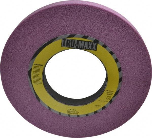 Tru-Maxx - 12" Diam x 5" Hole x 1" Thick, I Hardness, 46 Grit Surface Grinding Wheel - Aluminum Oxide, Type 1, Coarse Grade, 2,705 Max RPM, Vitrified Bond, No Recess - A1 Tooling