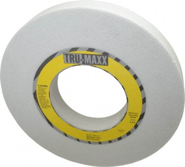 Tru-Maxx - 12" Diam x 5" Hole x 1-1/2" Thick, H Hardness, 46 Grit Surface Grinding Wheel - Aluminum Oxide, Type 1, Coarse Grade, 2,070 Max RPM, Vitrified Bond, No Recess - A1 Tooling