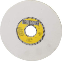 Tru-Maxx - 7" Diam x 1-1/4" Hole x 1/2" Thick, J Hardness, 100 Grit Surface Grinding Wheel - Aluminum Oxide, Type 1, Fine Grade, 3,600 Max RPM, Vitrified Bond, No Recess - A1 Tooling