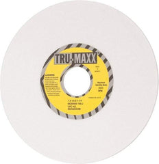 Tru-Maxx - 7" Diam x 1-1/4" Hole x 1/4" Thick, J Hardness, 100 Grit Surface Grinding Wheel - Aluminum Oxide, Type 1, Fine Grade, 3,600 Max RPM, Vitrified Bond, No Recess - A1 Tooling