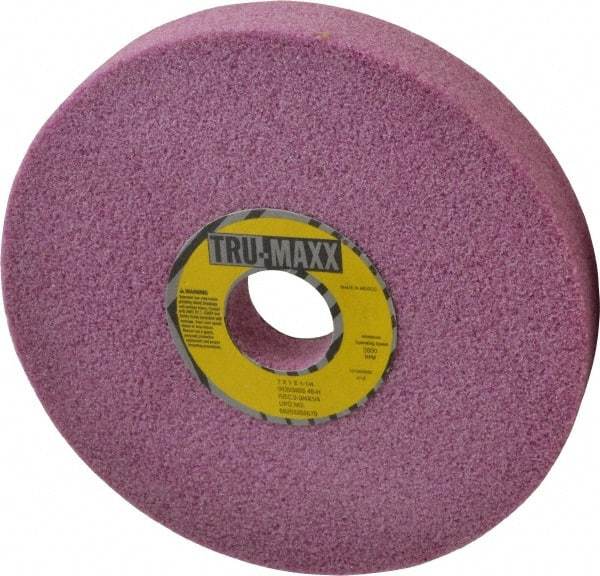 Tru-Maxx - 7" Diam x 1-1/4" Hole x 1" Thick, H Hardness, 46 Grit Surface Grinding Wheel - Aluminum Oxide, Type 5, Coarse Grade, 3,600 Max RPM, Vitrified Bond, One-Side Recess - A1 Tooling