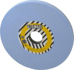 Tru-Maxx - 7" Diam x 1-1/4" Hole x 1/2" Thick, L Hardness, 80 Grit Surface Grinding Wheel - Ceramic, Type 1, Medium Grade, 3,600 Max RPM, Vitrified Bond, No Recess - A1 Tooling