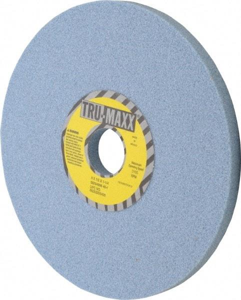 Tru-Maxx - 8" Diam x 1-1/4" Hole x 1/2" Thick, I Hardness, 46 Grit Surface Grinding Wheel - Ceramic, Type 1, Coarse Grade, 3,105 Max RPM, Vitrified Bond, No Recess - A1 Tooling