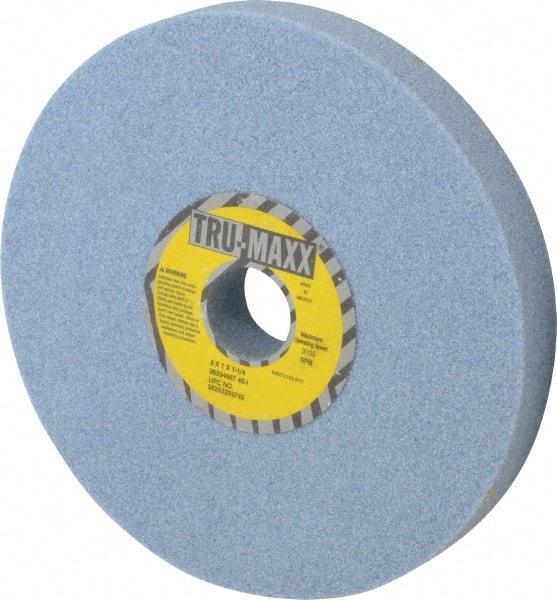 Tru-Maxx - 8" Diam x 1-1/4" Hole x 1" Thick, I Hardness, 46 Grit Surface Grinding Wheel - Ceramic, Type 1, Coarse Grade, 3,105 Max RPM, Vitrified Bond, No Recess - A1 Tooling