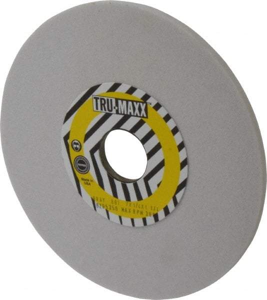 Tru-Maxx - 7" Diam x 1-1/4" Hole x 1/4" Thick, I Hardness, 80 Grit Surface Grinding Wheel - Aluminum Oxide, Type 1, Medium Grade, 3,600 Max RPM, Vitrified Bond, No Recess - A1 Tooling