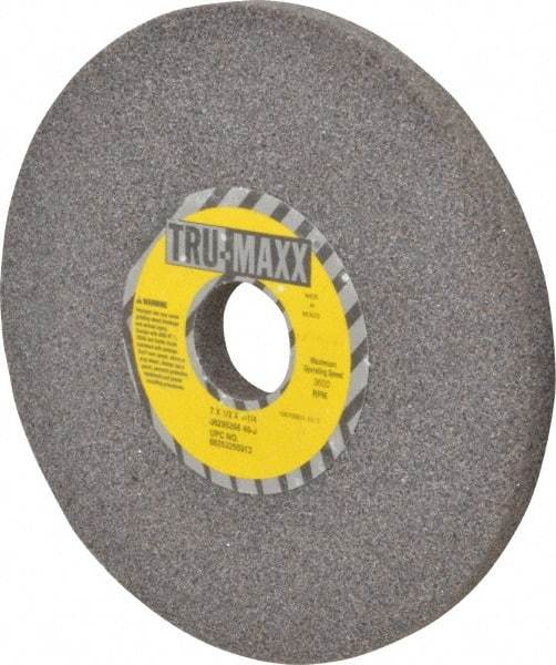 Tru-Maxx - 7" Diam x 1-1/4" Hole x 1/2" Thick, J Hardness, 46 Grit Surface Grinding Wheel - Aluminum Oxide, Type 1, Coarse Grade, 3,600 Max RPM, Vitrified Bond, No Recess - A1 Tooling