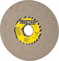 Tru-Maxx - 7" Diam x 1-1/4" Hole x 1/2" Thick, I Hardness, 100 Grit Surface Grinding Wheel - Aluminum Oxide, Type 1, Fine Grade, 3,600 Max RPM, Vitrified Bond, No Recess - A1 Tooling