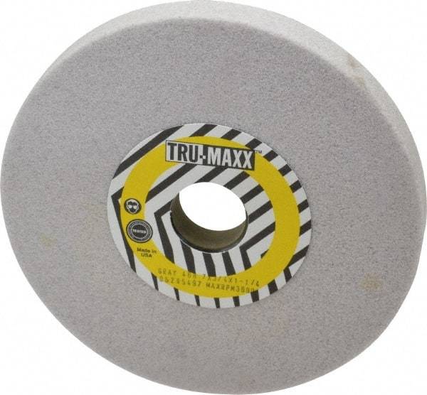 Tru-Maxx - 7" Diam x 1-1/4" Hole x 3/4" Thick, H Hardness, 46 Grit Surface Grinding Wheel - Aluminum Oxide, Type 1, Coarse Grade, 3,600 Max RPM, Vitrified Bond, No Recess - A1 Tooling