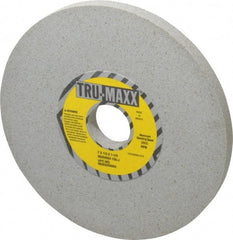 Tru-Maxx - 7" Diam x 1-1/4" Hole x 1/2" Thick, J Hardness, 100 Grit Surface Grinding Wheel - Aluminum Oxide, Type 1, Fine Grade, 3,600 Max RPM, Vitrified Bond, No Recess - A1 Tooling