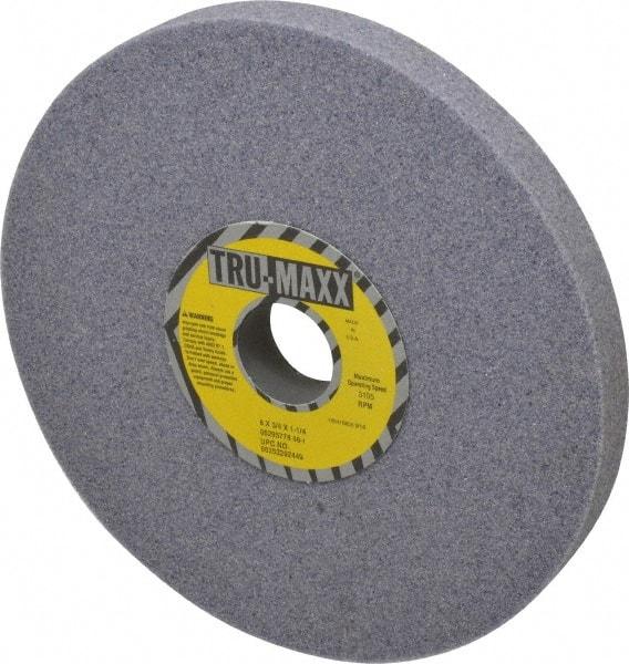 Tru-Maxx - 8" Diam x 1-1/4" Hole x 3/4" Thick, I Hardness, 46 Grit Surface Grinding Wheel - Aluminum Oxide, Type 1, Coarse Grade, 3,105 Max RPM, Vitrified Bond, No Recess - A1 Tooling