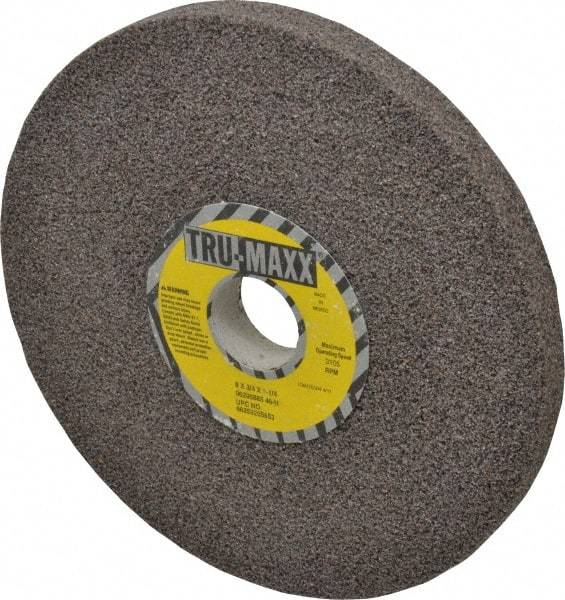 Tru-Maxx - 8" Diam x 1-1/4" Hole x 3/4" Thick, H Hardness, 46 Grit Surface Grinding Wheel - Aluminum Oxide, Type 1, Coarse Grade, 3,105 Max RPM, Vitrified Bond, No Recess - A1 Tooling