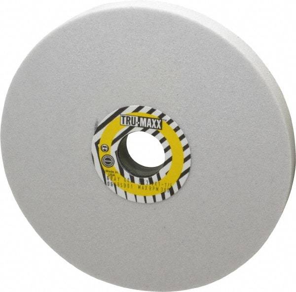 Tru-Maxx - 8" Diam x 1-1/4" Hole x 3/4" Thick, K Hardness, 60 Grit Surface Grinding Wheel - Aluminum Oxide, Type 1, Medium Grade, 3,600 Max RPM, Vitrified Bond, No Recess - A1 Tooling