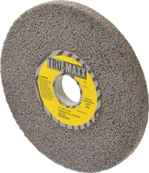 Tru-Maxx - 7" Diam x 1-1/4" Hole x 1/2" Thick, H Hardness, 46 Grit Surface Grinding Wheel - Aluminum Oxide, Type 1, Coarse Grade, 3,600 Max RPM, Vitrified Bond, No Recess - A1 Tooling