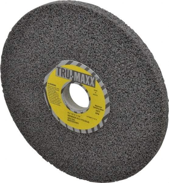 Tru-Maxx - 8" Diam x 1-1/4" Hole x 1/2" Thick, H Hardness, 46 Grit Surface Grinding Wheel - Aluminum Oxide, Type 1, Coarse Grade, 3,600 Max RPM, Vitrified Bond, No Recess - A1 Tooling