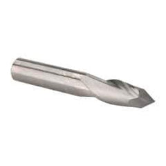 Accupro - 7/16" Diam, 1" LOC, 2 Flute, 90° Point Angle, Solid Carbide Drill Mill - Uncoated, 2-3/4" OAL, 7/16" Shank Diam - A1 Tooling