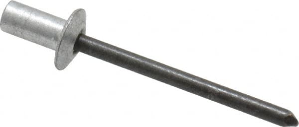 RivetKing - Size 62 Dome Head Aluminum Closed End Sealing Blind Rivet - Steel Mandrel, 0.02" to 1/8" Grip, 3/8" Head Diam, 0.192" to 0.196" Hole Diam, 0.406" Length Under Head, 3/16" Body Diam - A1 Tooling