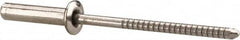 RivetKing - Size 46 Dome Head Stainless Steel Closed End Sealing Blind Rivet - Stainless Steel Mandrel, 0.313" to 3/8" Grip, 1/4" Head Diam, 0.129" to 0.133" Hole Diam, 0.61" Length Under Head, 1/8" Body Diam - A1 Tooling