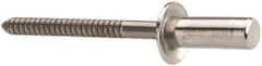 RivetKing - Size 64 Dome Head Stainless Steel Closed End Sealing Blind Rivet - Stainless Steel Mandrel, 0.188" to 1/4" Grip, 3/8" Head Diam, 0.192" to 0.196" Hole Diam, 0.531" Length Under Head, 3/16" Body Diam - A1 Tooling