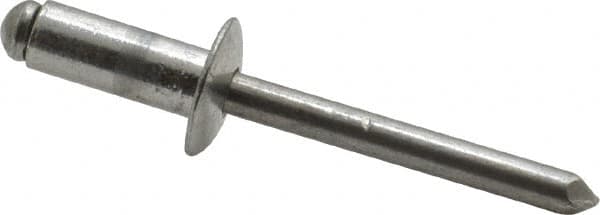 RivetKing - Size 86 Dome Head Aluminum Open End Blind Rivet - Aluminum Mandrel, 0.251" to 3/8" Grip, 1/2" Head Diam, 0.257" to 0.261" Hole Diam, 5/8" Length Under Head, 1/4" Body Diam - A1 Tooling