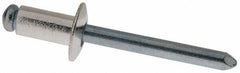 RivetKing - Size 84 Dome Head Aluminum Open End Blind Rivet - Steel Mandrel, 0.02" to 1/4" Grip, 1/2" Head Diam, 0.257" to 0.261" Hole Diam, 1/2" Length Under Head, 1/4" Body Diam - A1 Tooling