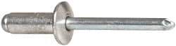 RivetKing - Size 86 Dome Head Aluminum Open End Blind Rivet - Steel Mandrel, 0.251" to 3/8" Grip, 1/2" Head Diam, 0.257" to 0.261" Hole Diam, 5/8" Length Under Head, 1/4" Body Diam - A1 Tooling