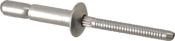 RivetKing - Size 67 Dome Head Stainless Steel Structural with Locking Stem Blind Rivet - Stainless Steel Mandrel, 0.214" to 0.437" Grip, 0.385" Head Diam, 0.194" to 0.204" Hole Diam, 0.572" Length Under Head, 3/16" Body Diam - A1 Tooling