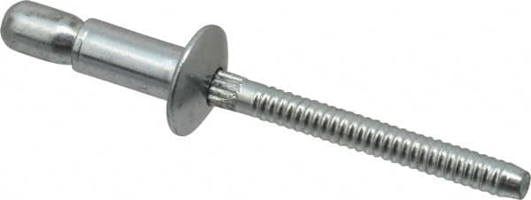 RivetKing - Size 64 Dome Head Steel Structural with Locking Stem Blind Rivet - Steel Mandrel, 0.062" to 0.27" Grip, 0.385" Head Diam, 0.194" to 0.204" Hole Diam, 0.415" Length Under Head, 3/16" Body Diam - A1 Tooling