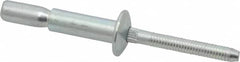 RivetKing - Size 810 Dome Head Steel Structural with Locking Stem Blind Rivet - Steel Mandrel, 0.35" to 5/8" Grip, 0.525" Head Diam, 0.261" to 0.276" Hole Diam, 0.81" Length Under Head, 1/4" Body Diam - A1 Tooling