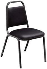 NPS - Vinyl Black Stacking Chair - Black Frame, 17-1/4 Inch Wide x 20 Inch Deep x 33 Inch High - A1 Tooling