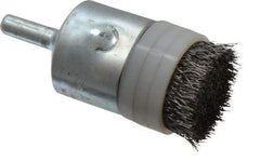 Anderson - 1" Brush Diam, Crimped, Flared End Brush - 1/4" Diam Shank, 10,000 Max RPM - A1 Tooling