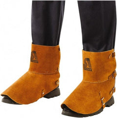 Steiner - Men's 7 General Purpose Spats - 5" High, Plain Toe, Leather Upper, Brown, Adjustable Leather Strap - A1 Tooling