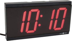 PTI - 4 Inch Diameter, White Face, Digital Wall Clock - LED Display, Black Case, Runs on 115 VAC - A1 Tooling