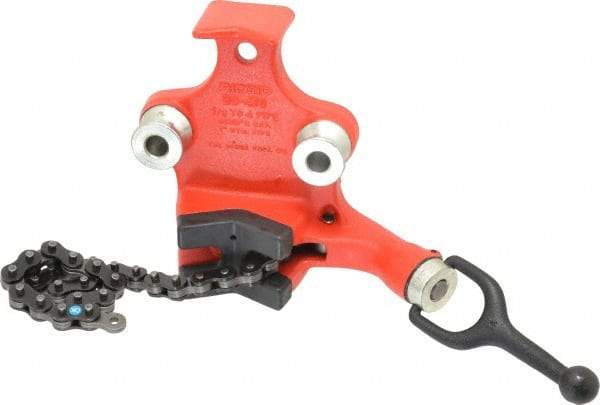 Ridgid - 1/2 to 4-1/2" Pipe Capacity, Manual Chain Vise - Bolt Down, Cast Iron, Model Number BC410P - A1 Tooling