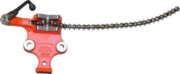 Ridgid - 1/8 to 5" Pipe Capacity, Manual Chain Vise - Bolt Down, Cast Iron, Model Number BC510 - A1 Tooling