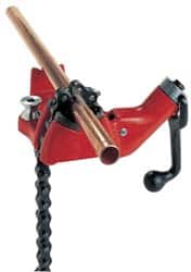 Ridgid - 1/4 to 6" Pipe Capacity, Manual Chain Vise - Bolt Down, Cast Iron, Model Number BC610 - A1 Tooling