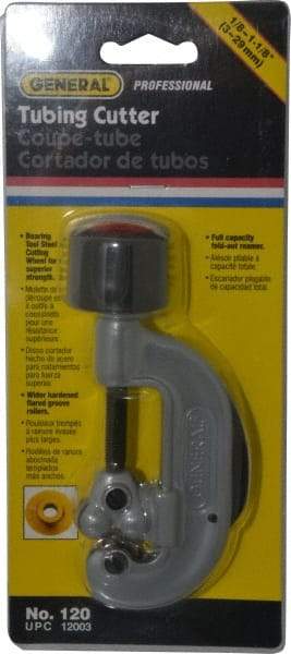 General - 1/8" to 1-1/8" Pipe Capacity, Tube Cutter - Cuts Copper - A1 Tooling