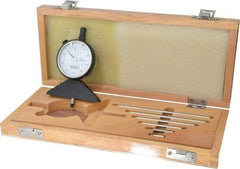 Value Collection - 0 to 10 Inch Range, Steel, White Dial Depth Gage - 0.001 Inch Graduation, 0.001 Inch Accuracy, 1/2 Inch Travel, 3-1/8 Inch Base Measuring Length - A1 Tooling