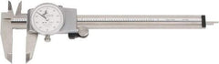 TESA Brown & Sharpe - 0" to 6" Range, 0.001" Graduation, 0.1" per Revolution, Dial Caliper - White Face, 40mm Jaw Length - A1 Tooling