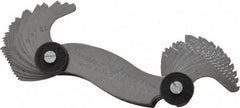 PEC Tools - 28 Leaf, 4 to 80 TPI Range, Steel Screw Pitch Gage - 60° Thread Angle - A1 Tooling