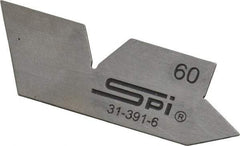 SPI - 120° Complementary Angle, Stainless Steel Angle Gage - 60° Primary Angle - A1 Tooling