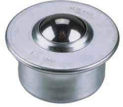 SKF - Round, Stainless Steel Ball Transfer - 9.8mm Mount Height, 198 Lb. Capacity - A1 Tooling