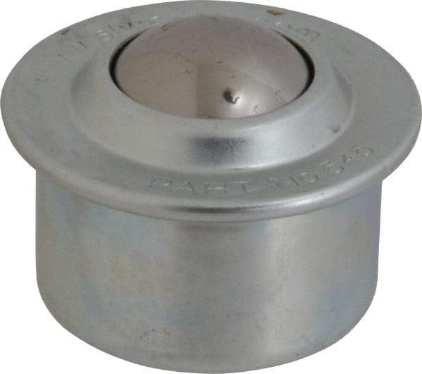 SKF - Round, Carbon Steel Ball Transfer - 19mm Mount Height, 1,210 Lb. Capacity - A1 Tooling