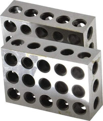 Suburban Tool - 0.0001 Squareness Per Inch, Hardened Steel, 1-2-3 Block with 23 Hole Setup Block - 3/8 - 16 Inch Tapped Hole Size, Sold As Matched Pair - A1 Tooling