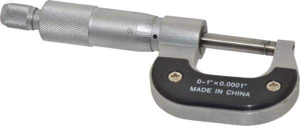 Value Collection - 0 to 1" Range, 0.0001" Graduation, Mechanical Outside Micrometer - Ratchet Stop Thimble - A1 Tooling