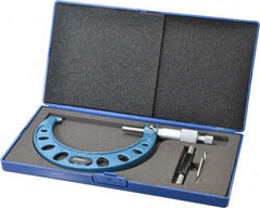 Fowler - 3 to 4" Range, 0.0001" Graduation, Mechanical Outside Micrometer - Ratchet Stop Thimble, Accurate to 0.0002" - A1 Tooling