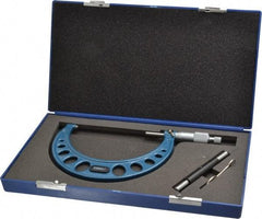 Fowler - 4 to 5" Range, 0.0001" Graduation, Mechanical Outside Micrometer - Ratchet Stop Thimble, Accurate to 0.0025" - A1 Tooling